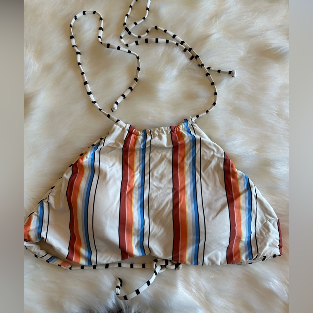 Billabong Striped Halter Bikini Top